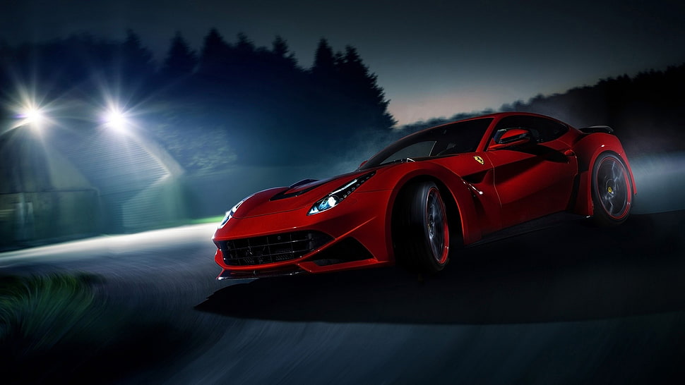 Red Coupe Car F Red Cars Ferrari Hd Wallpaper Wallpaper Flare