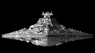 white spaceship, Star Wars, Star Destroyer