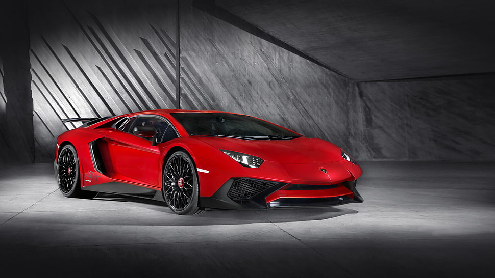 red Lamborghini Veneno HD wallpaper