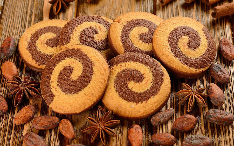 brown cookies HD wallpaper