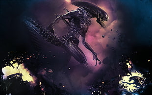 Xenomorph digital wallpaper, science fiction, Xenomorph, aliens, Alien (movie)