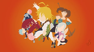 The Seven Deadly Sins digital wallpaper, Nanatsu no Taizai, meliodas, Ban, Elizabeth Liones HD wallpaper