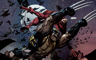 Daredevil and Wolverine illustration, Marvel Comics, movies, X-Men, Wolverine HD wallpaper