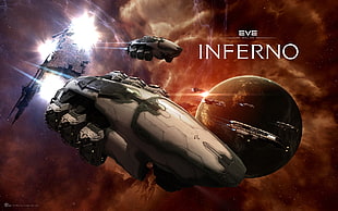 Inferno wallpaper, EVE Online, space, spaceship, Amarr HD wallpaper