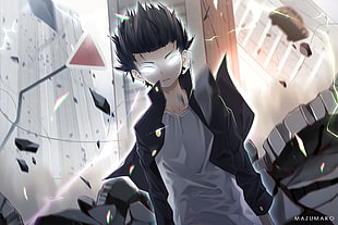 man in black dress shirt anime HD wallpaper