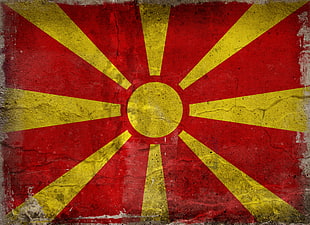 yellow and red flag HD wallpaper