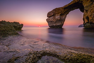 view of sea during sunset, gozo, malta