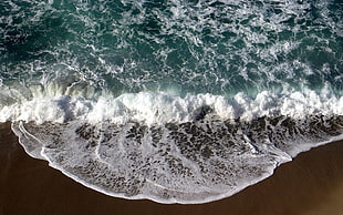 sea shore during daytime HD wallpaper