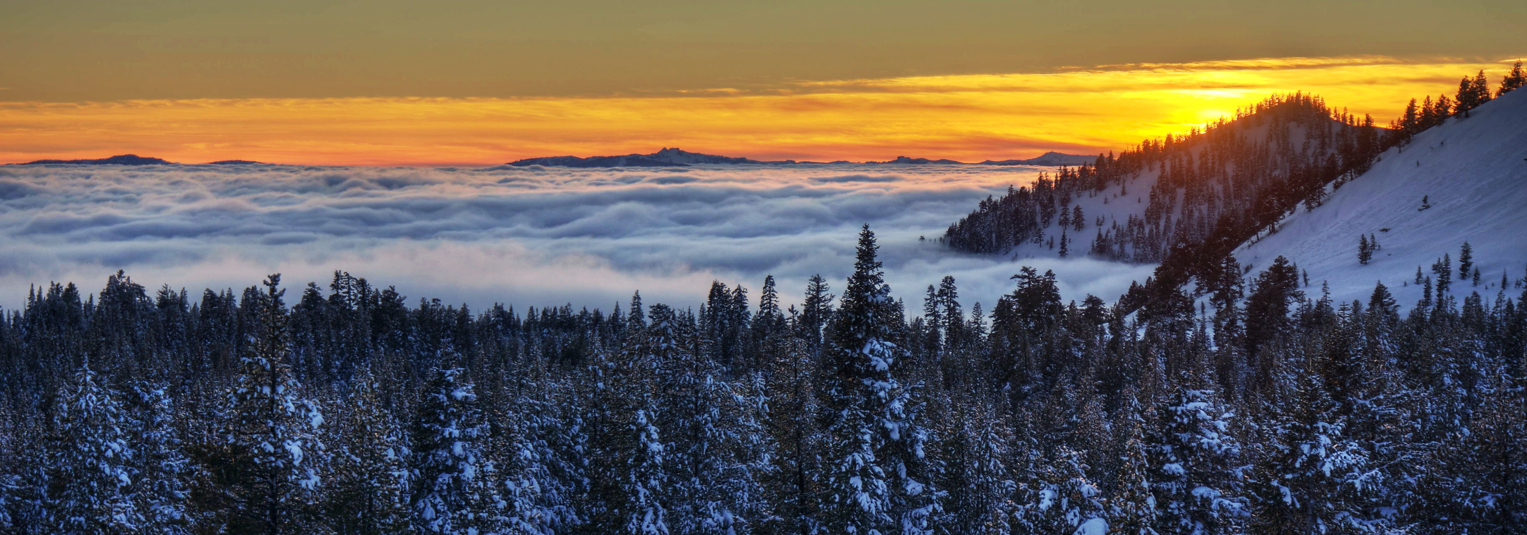 photography of snow mountains during sunset