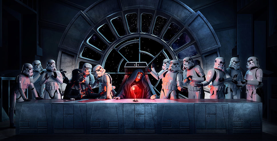 Star Wars The Last Supper illustration HD wallpaper