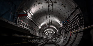 gray metal tunnel, tunnel, architecture HD wallpaper