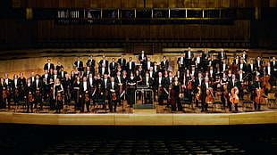 photo of orchestra on stage HD wallpaper