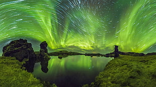 Northern Lights, NASA, stars, sky, planet