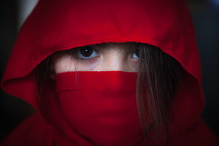 close-up photo of female red Ninja HD wallpaper