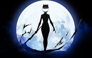 female with cat helmet and holding scythe digital wallpaper, Durarara!!, Celty Sturluson, anime HD wallpaper