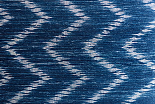 blue and gray chevron textile HD wallpaper