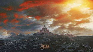 The Legend of Zelda wallpaper, castle, The Legend of Zelda: Breath of the Wild, sunlight, video games