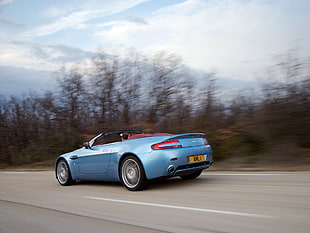 blue convertible coupe