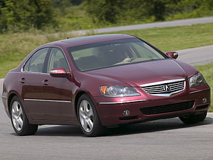 red Acura sedan