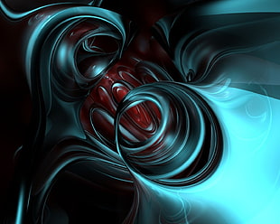 gray, red, and black abstract painting HD wallpaper