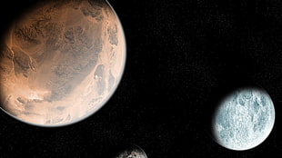 planets illustrations, space, digital art, space art, planet