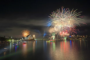 Sydney Opera House Australia, Sydney, Australia, fireworks HD wallpaper