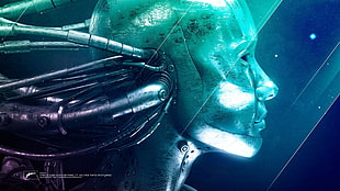 robot wallpaper, Axwell, lights, swings, space HD wallpaper