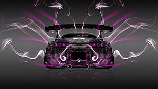 black and gray boombox, Super Car , Tony Kokhan, colorful, Toyota Supra HD wallpaper