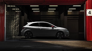 silver 3-door hatchback, car, Seat Ibiza HD wallpaper