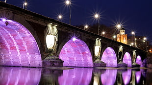 grey concrete bridge, Toulouse, Pont-Neuf, Garonne, France HD wallpaper