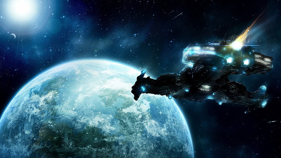 Starcraft Yamato Digital Wallpaper Space Digital Art Spaceship