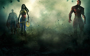 The Flash and Wonder-Woman poster HD wallpaper