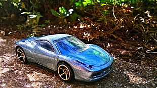 blue and black car toy, vehicle, car, Ferrari, 458 italia HD wallpaper