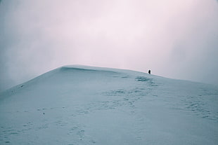 snow-covered mountain, snow, winter