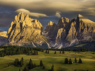 gray rocky mountain during daytime HD wallpaper