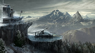 computer game scenery, concept art, Rise of the Tomb Raider, video games, snow HD wallpaper