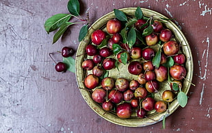 honeycrisp apples, food, lunch, cherries (food) HD wallpaper