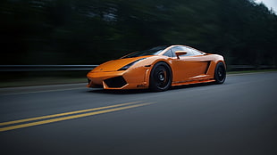 orange Lamborghini Galardo coupe, Lamborghini, orange, car, Lamborghini Gallardo