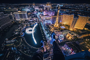 Las Vegas aerial view photo, cityscape, city, Las Vegas HD wallpaper