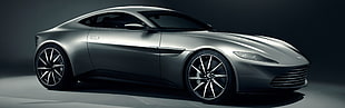 silver coupe, Aston Martin DB10, car, vehicle, simple background HD wallpaper
