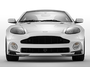closeup photography of white Aston Martin car HD wallpaper