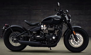 black cruiser motorcycle HD wallpaper