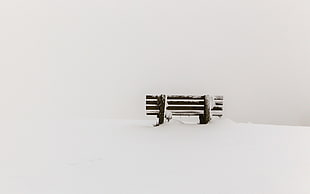 brown wooden bench during snow season, bench, snow, winter HD wallpaper