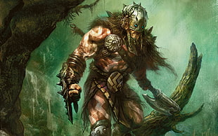 warrior, Barbarian, Magic: The Gathering, fantasy art