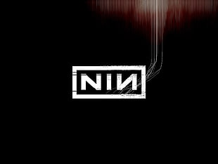 white NIN logo, Nine Inch Nails, music HD wallpaper