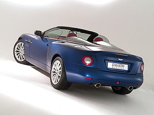 blue Bentley Continental convertible coupe HD wallpaper