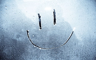smiley drawing, photography, smiling, drawing, winter