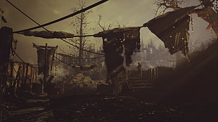 black and gray compound bow, video games, Fallout 4 HD wallpaper