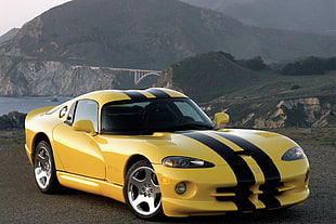 yellow Dodge Viper HD wallpaper