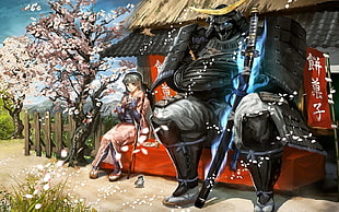 black samorai warrior fun art